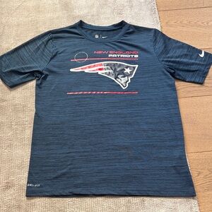 Nike New England Patriots Navy Blue Kids Dri-Fit Tee
